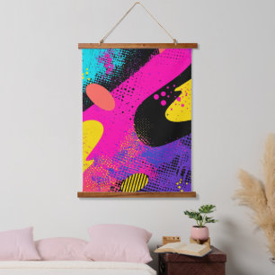 Abstract Colour Splash in Retro Comic Style (3) Hanging Tapestry