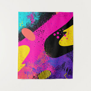 Abstract Colour Splash in Retro Comic Style (3) Tapestry