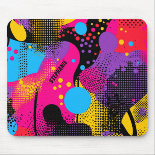 Abstract Colour Splash in Retro Comic Style (4) Mouse Pad