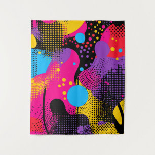 Abstract Colour Splash in Retro Comic Style (4) Tapestry