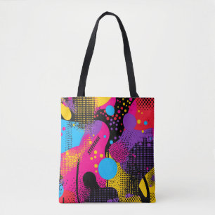 Abstract Colour Splash in Retro Comic Style (4) Tote Bag