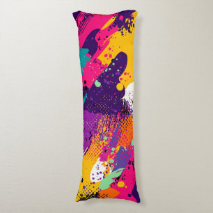 Abstract Colour Splash in Retro Comic Style (5) Body Cushion