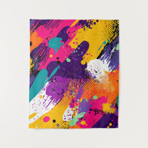 Abstract Colour Splash in Retro Comic Style (5) Tapestry