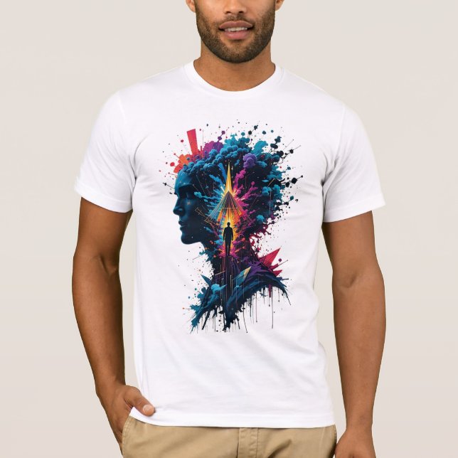 abstract colour splash shirt (Front)
