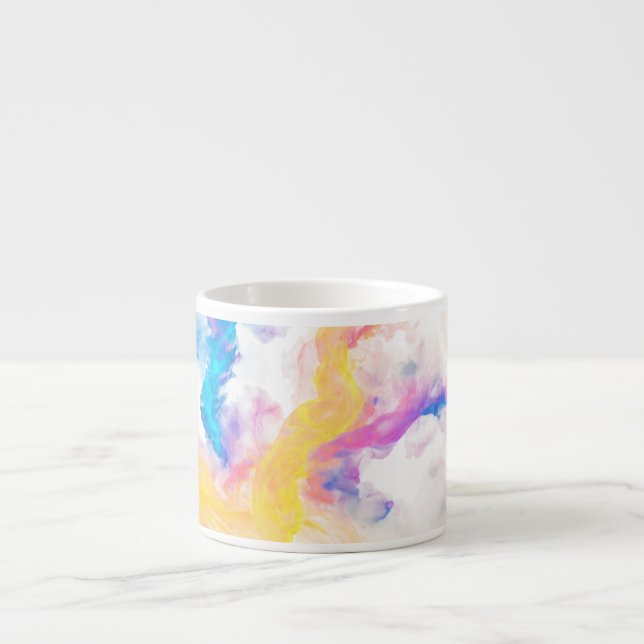 Abstract Colour Splashes Espresso Mug (Front)