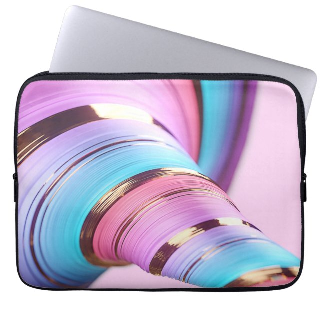Abstract Colour Swirl Laptop Sleeve (Front)