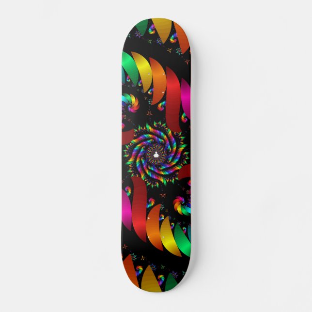 Abstract Colour Swirl Skateboard (Front)