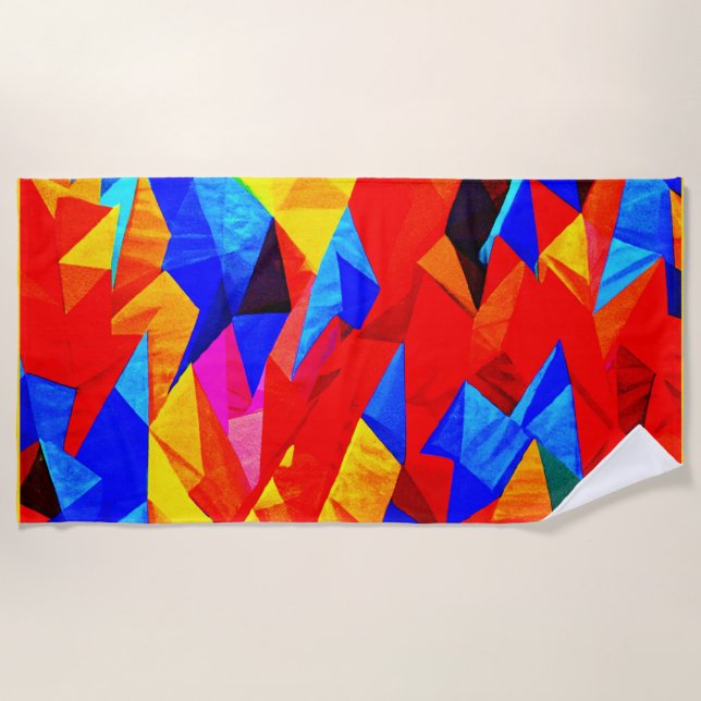 Abstract Colour Symphony Beach Towel (Front)