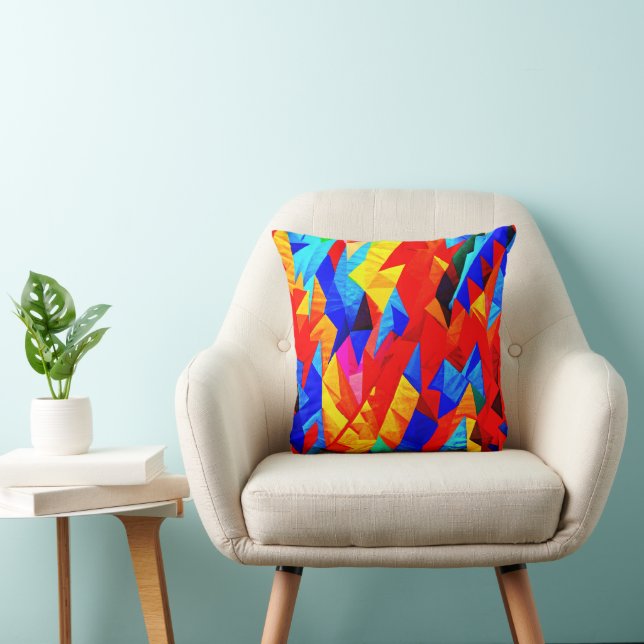 Abstract Colour Symphony Cushion (Chair)
