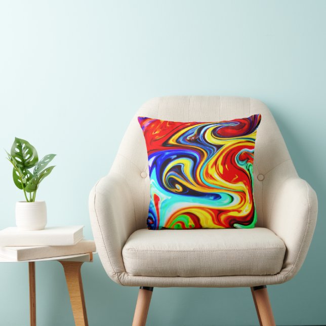 Abstract Colour Symphony Design Cushion (Chair)