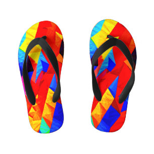 Abstract Colour Symphony Kid's Thongs