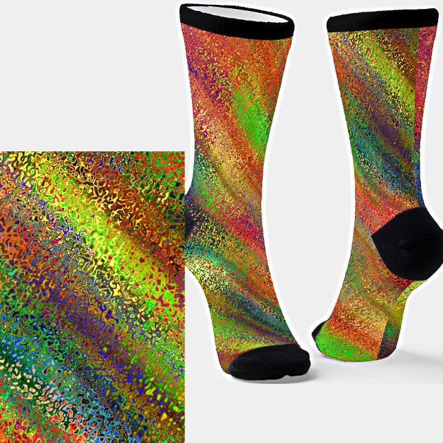 Abstract Colour Texture Stripes Paint Socks (Creator Uploaded)