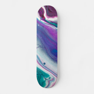 Abstract Colour Wave Skateboard