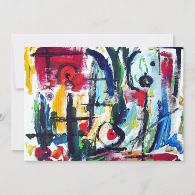 Abstract Colour Whimsy Invitation (Front)