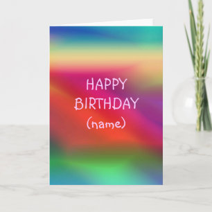 Abstract Coloured Birthday Card