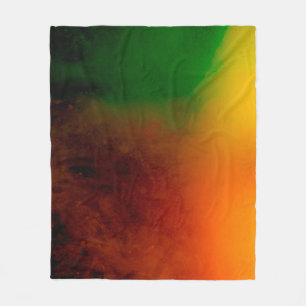 abstract coloured dust explosion on a black backgr fleece blanket