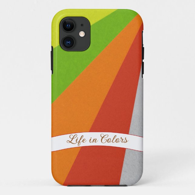 Abstract coloured stripes iPhone Case (Back)