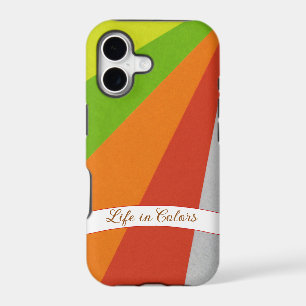 Abstract coloured stripes iPhone Case