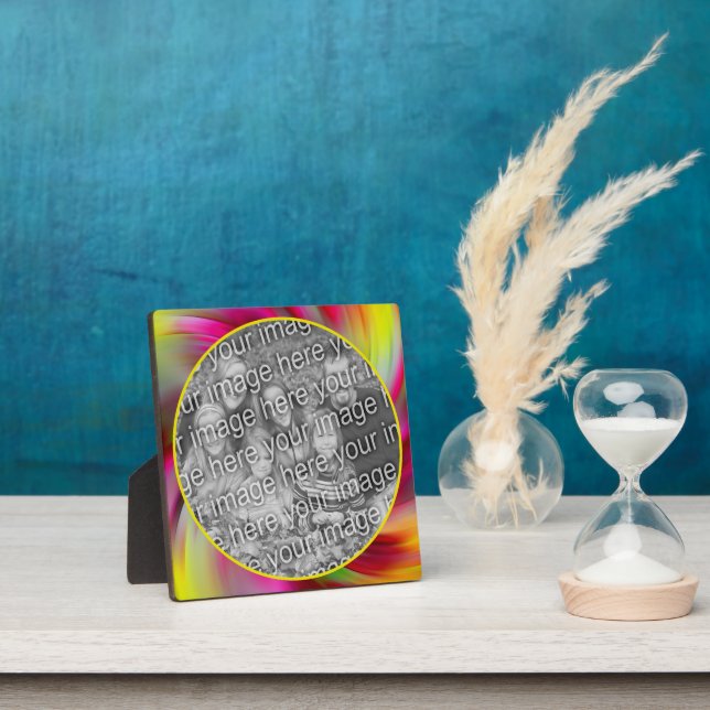 Abstract Coloured Swirls Add Your Own Photo Plaque (Insitu)