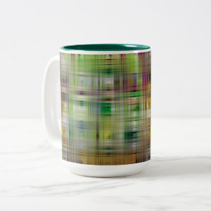 Abstract Coloured Weave Two-Tone Coffee Mug