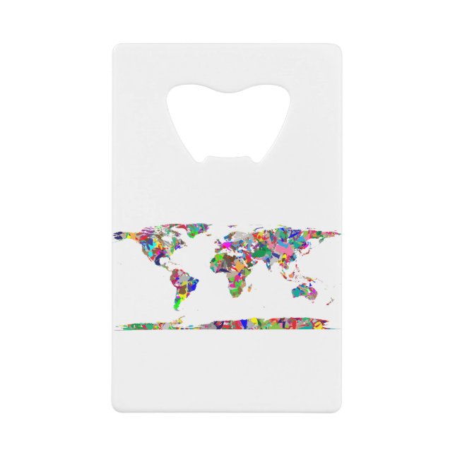 Abstract Coloured World Map 2 (Front)
