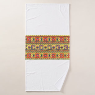 Abstract Colourful African Seamless Pattern with G Bath Towel