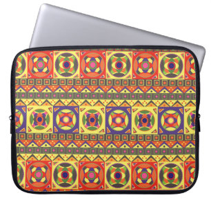Abstract Colourful African Seamless Pattern with G Laptop Sleeve