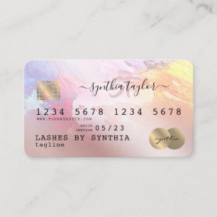 Abstract colourful art Credit Card Style Monogram
