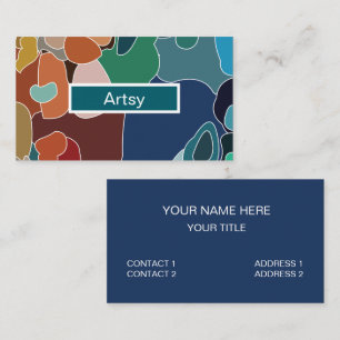 Abstract Colourful Artistic Artsy Business Card