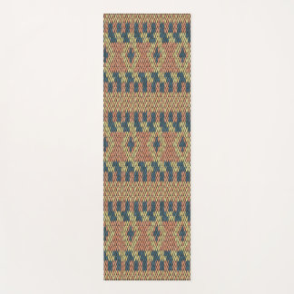 Abstract Colourful Asian Knitting Pattern yoga Mat