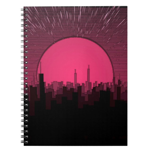 Abstract colourful background. Beautiful moonlight Notebook (Front)