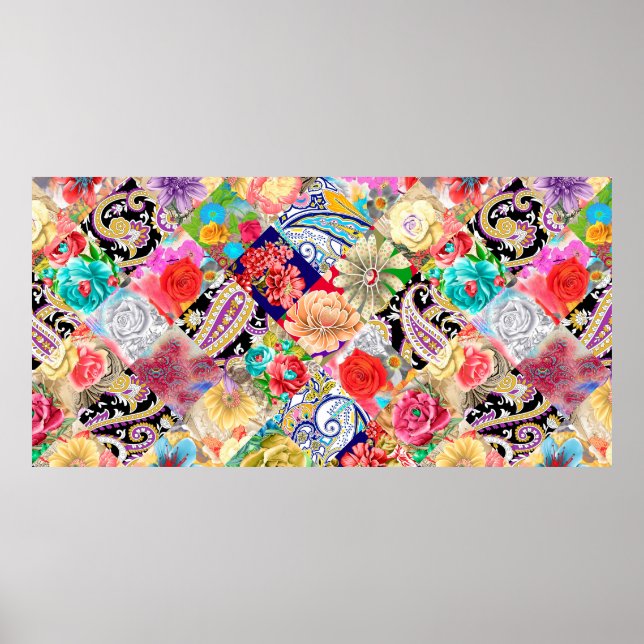 Abstract colourful background. Wavy rainbow colour Poster (Front)