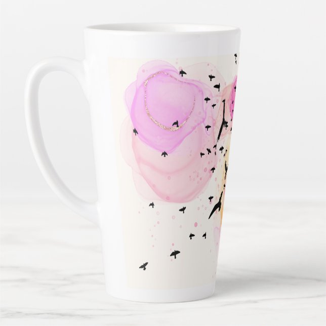 Abstract colourful birds pattern mug (Left)