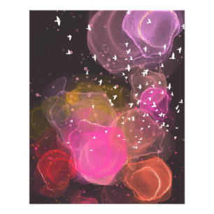 Abstract colourful birds pattern photo print