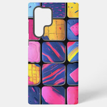 Abstract Colourful Blocks Pattern