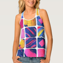 Abstract Colourful Blocks Pattern