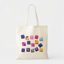 Abstract Colourful Blocks Pattern