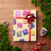 Abstract Colourful Blocks Pattern