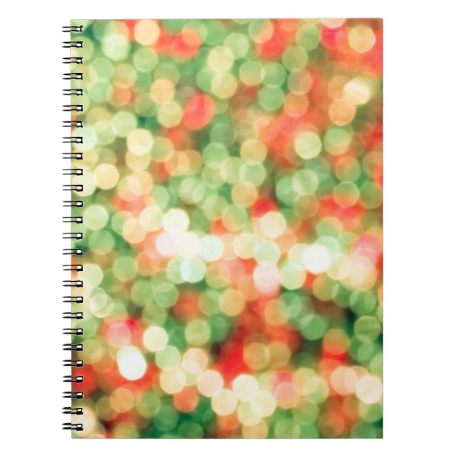 Abstract colourful bokeh background notebook (Front)