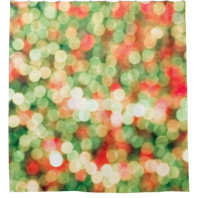 Abstract colourful bokeh background shower curtain (Front)