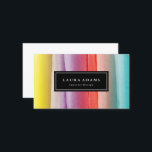 Abstract Colourful Brushstrokes Business Card<br><div class="desc">Colourful business card in turquoise,  red,  violet,  and yellow.</div>