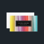 Abstract Colourful Brushstrokes Business Card<br><div class="desc">Colourful business card in turquoise,  red,  violet,  and yellow.</div>