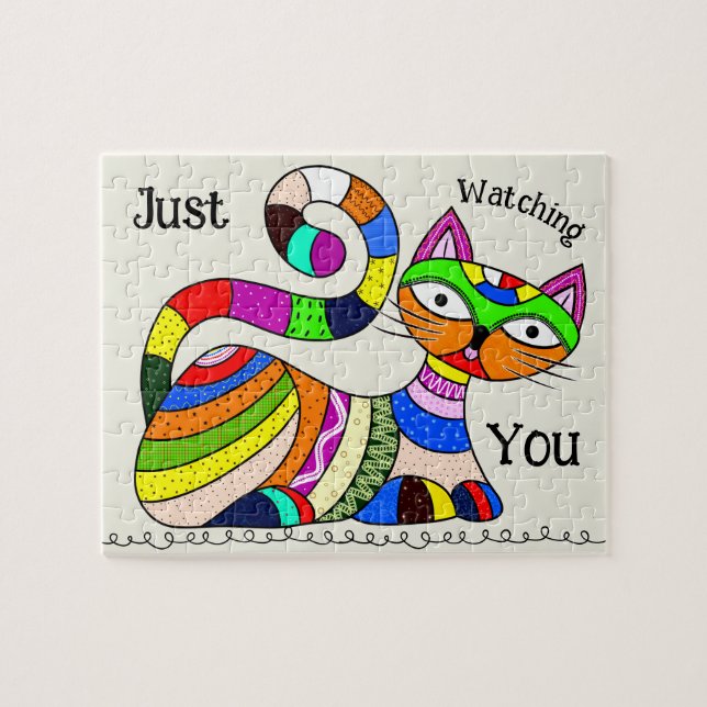 Abstract Colourful Cat Jigsaw Puzzle (Horizontal)