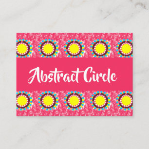 Abstract Colourful Circle Floral Pattern Business Card