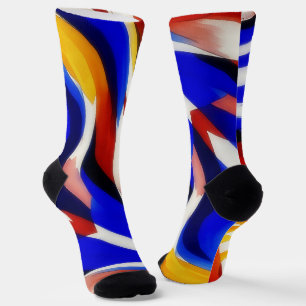 Abstract Colourful Crazy Sock Day Fun Socks