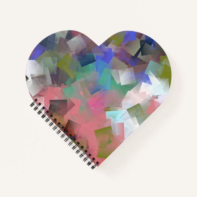 Abstract Colourful Cubes Notebook (Front)
