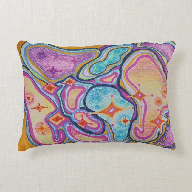 Abstract colourful  Decorative Cushion (Front)