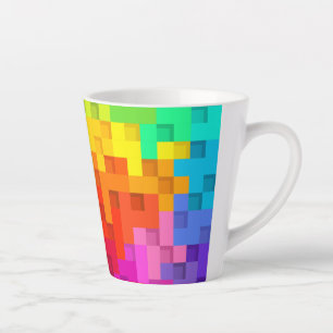 Abstract Colourful Design Latte Mug