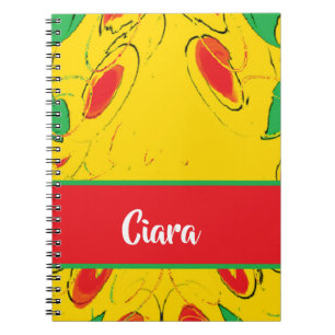 Abstract colourful design on notebook