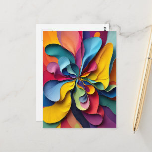 Abstract colourful diaphragm postcard